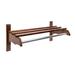 CSL TJF-30 32" Wall Mount Commercial Coat Rack w/ 1" Zinc Plated Rod & Dark Oak Hardwood Brackets, Brown