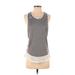 Under Armour Active Tank Top: Gray Color Block Activewear - Women's Size X-Small