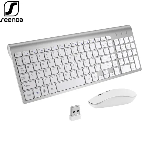 Seenda 2 4g kabellose Tastatur-und Maus kombination Mini-Multimedia-Tastatur maus in voller Größe