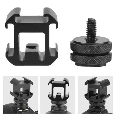1pcs 3 Kalt schuh auf Kamera halterung Adapter verlängern Anschluss für Canon Nikon Sony DSLR-Kamera für Mikrofon Monitor LED-Video licht