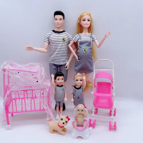 Mode niedlichen Puppenhaus Kinderwagen Zubehör für Barbie 11.5 ''schwangere Puppen mit Baby puppe