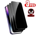 Pellicola salvaschermo Privacy 3 pezzi per IPhone 14 13 11 15 Pro Max 12 Mini XS XR X 7 8 Plus pellicola in vetro temperato Anti-spia a copertura totale
