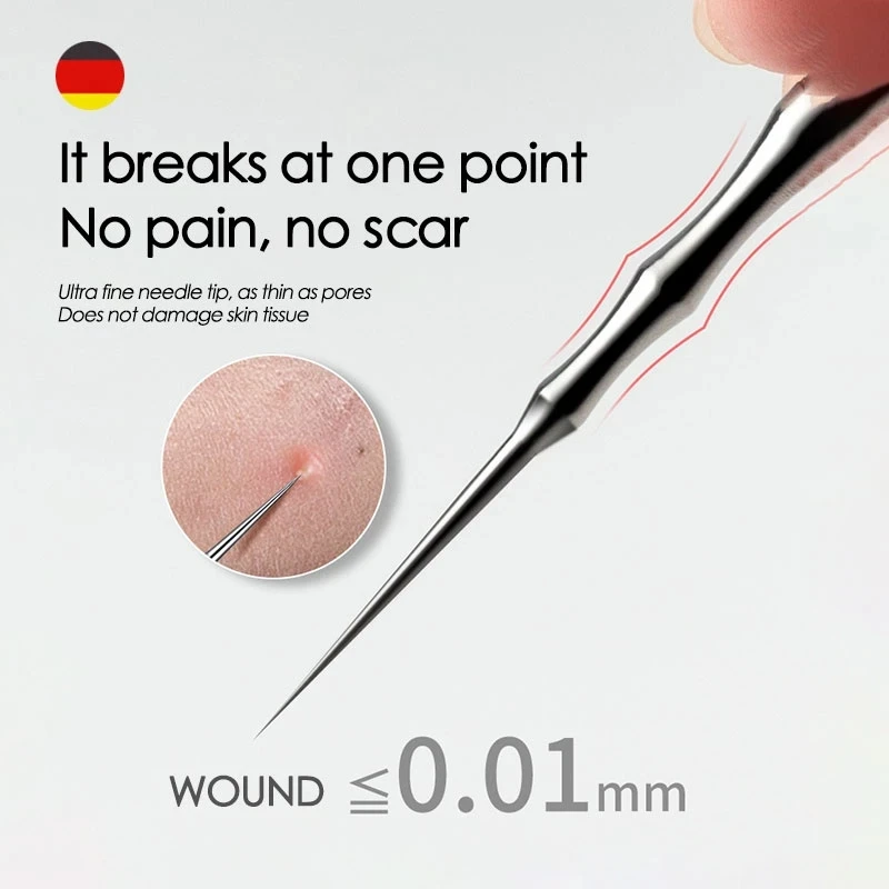 Nuovi aghi per la rimozione di punti neri dell'acne tedesca brufoli pinzette per Clip di punti neri artefatto di bellezza strumento per la rimozione dell'estrattore di imperfezioni