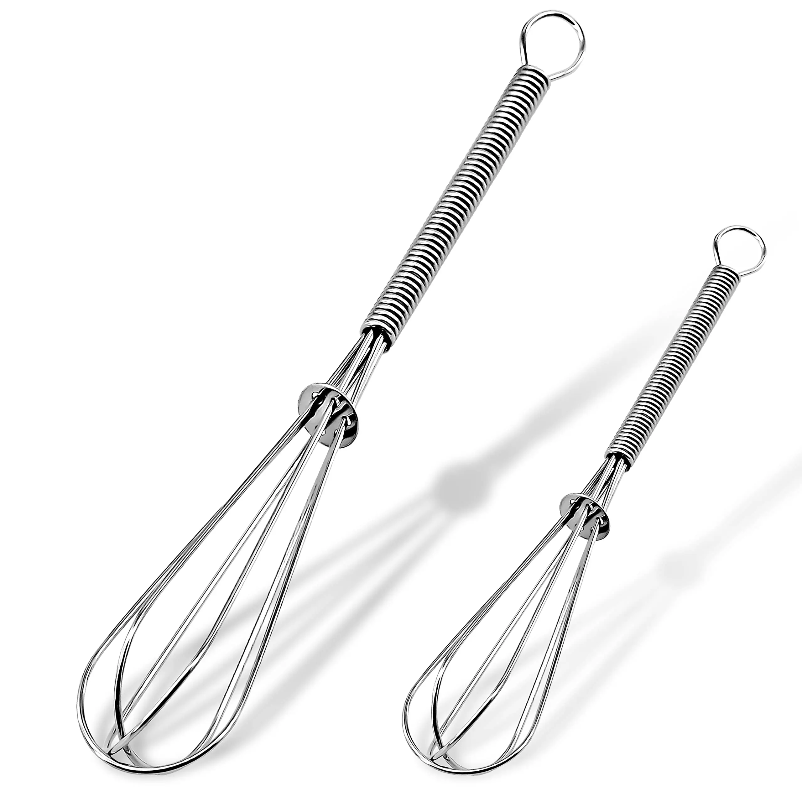 Fruste in filo di Leeseph, Mini frusta da cucina in acciaio inossidabile da 5 pollici 7 pollici 8 pollici e frullino per le uova per cucinare, frullare, sbattere e mescolare