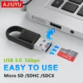 AJIUYU Lettore di schede USB Micro SD TF USB3.0 Mini lettore di schede di memoria per telefono cellulare Adattatore ad alta velocità da 5 Gbps per accessori per laptop