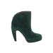 & Other Stories Ankle Boots: Green Solid Shoes - Women's Size 5 1/2 - Round Toe