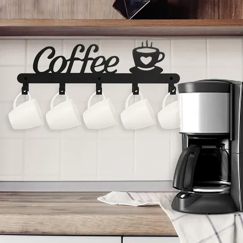Kaffeetasse halter an der Wand montiert Metall Kaffeetasse Rack für die Wand Kaffeetasse Rack Wand