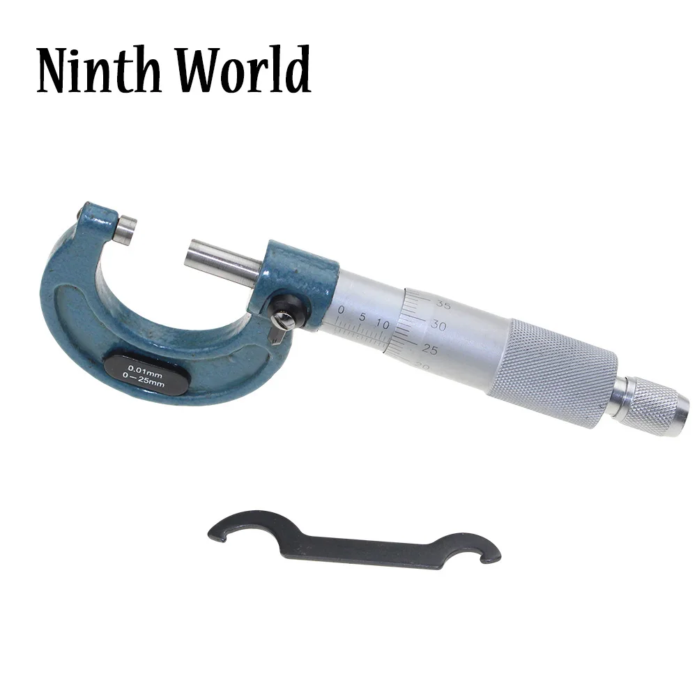 Bereich 0–25 mm, Genauigkeit 0,01 mm, Außenmikrometer, Messschieber, Präzisionsmesswerkzeug mit Box Image