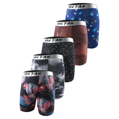 Nan Fan Herren-Unterwäsche, bedruckt, Eisseide, verschleißfest, Beinblock, Sport, Laufen, Jungen, Image