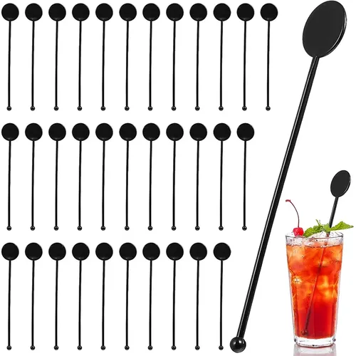 Plastik-Swizzle-Sticks für Cocktails runde Swizzle-Sticks für Getränke Kaffee Cocktail-Rührer für