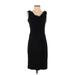 Lauren by Ralph Lauren Cocktail Dress - Sheath Cowl Neck Sleeveless: Black Print Dresses - Women's Size 4