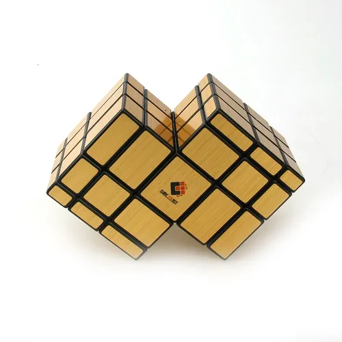 Doppel 3x3 verbunden Spiegel Gesicht Magic Cube Speed Cube Puzzle Spielzeug für Kinder Jungen