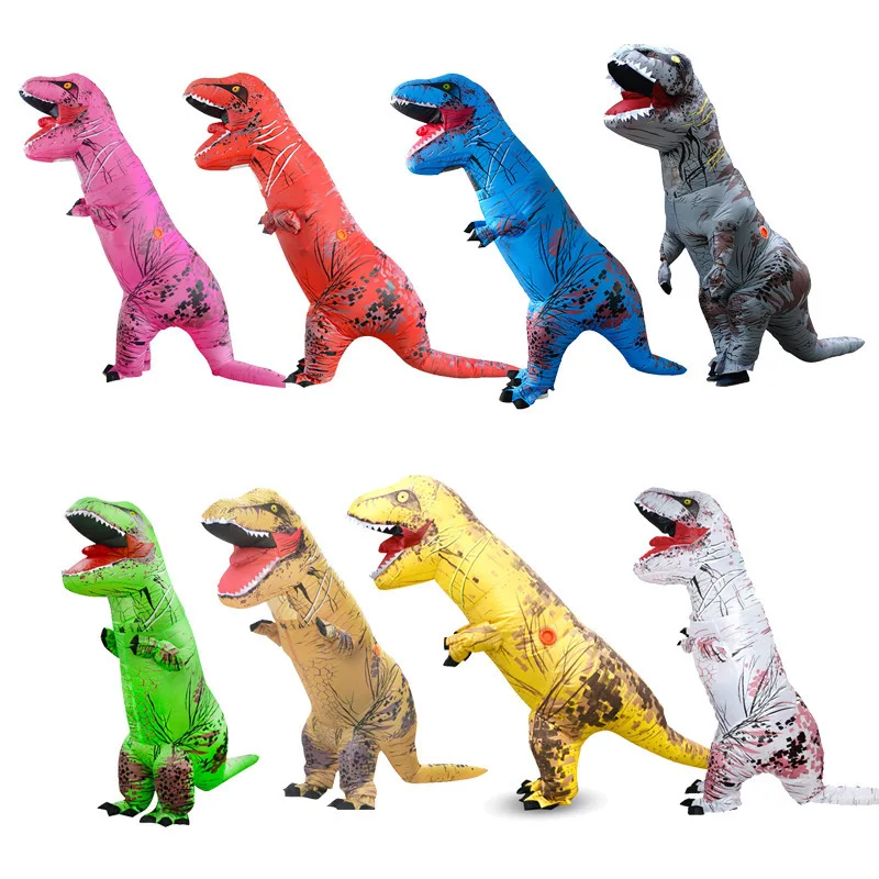 T-Rex aufblasbare Anzug Tyranno saurus Dinosaurier Kostüm Kind Kinder Erwachsene Rollenspiel Phantasie Halloween Maskottchen Party Kleidung Image