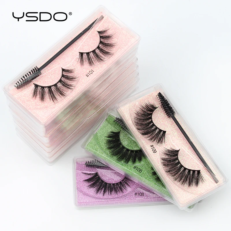 YSDO 20 Paar Falsche Wimpern Großhandel Weiche Faux 3D Nerz Wimpern Natürliche Nerz Wimpern Großhandel Make-Up Gefälschte Wimpern Werkzeuge Image