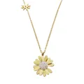 316L Edelstahl Neue Mode Gehobenen Schmuck Zirkon Daisy Sonne Blume Charme Kette Choker Halsketten