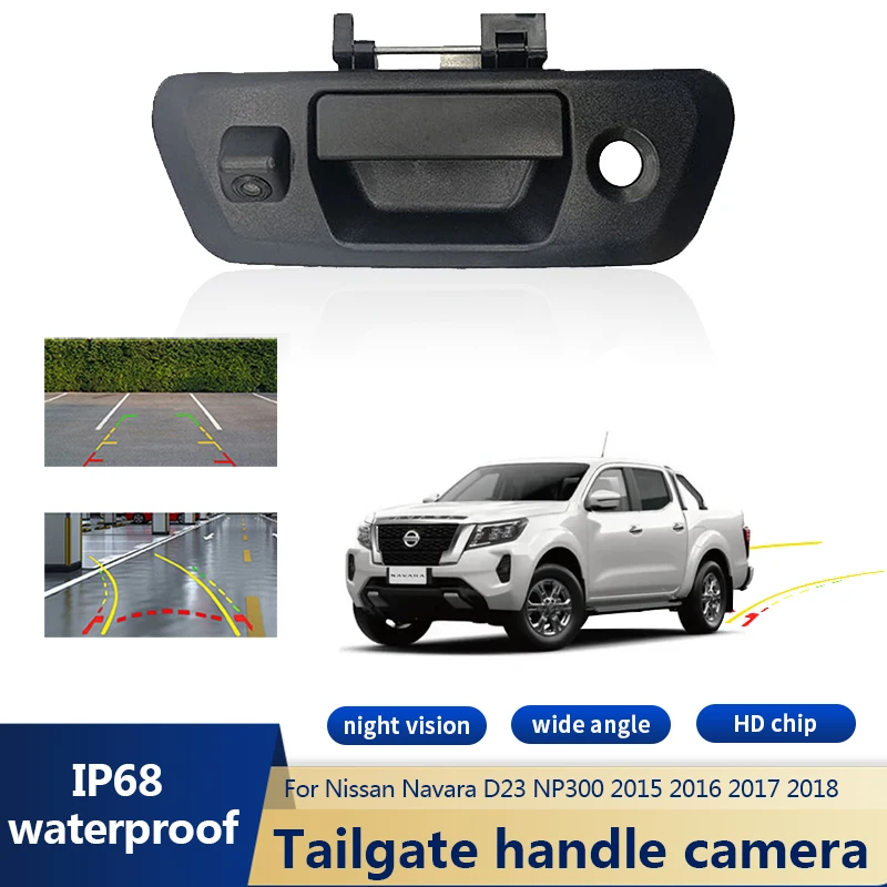 CCD NTSC Auto Rückansicht Reverse Backup Kamera Heckklappe Griff Rückansicht Kamera Für Nissan Navara D23 NP300 2015 2016 2017 2018 Image