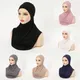 Soft Jersey Baumwolle Hijab Unter kappe Islam Instant Unter schal solide Hals abdeckung Stirnband