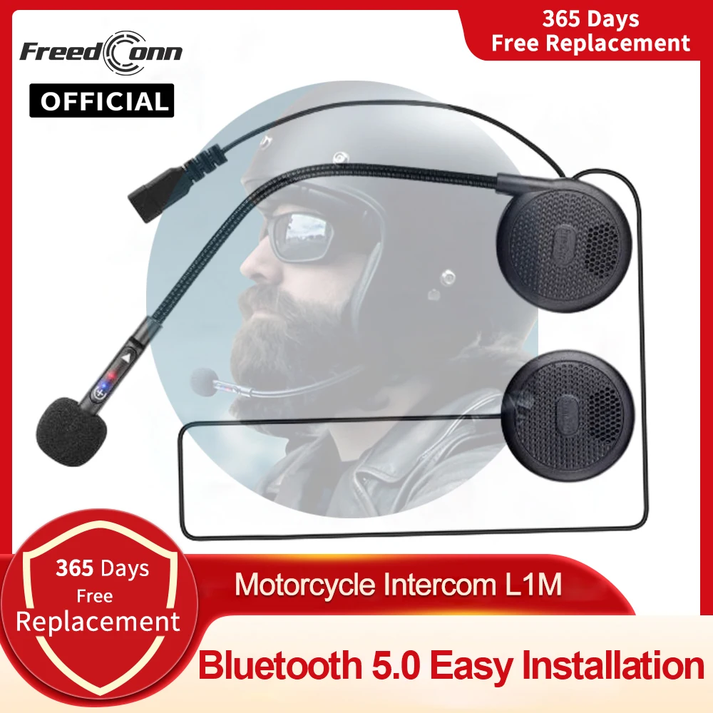 FreedConn L1M Wireless Motorrad Helm Bluetooth Headset Handy BT Motorrad Kopfhörer Kopfhörer Image