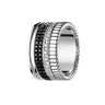 Baolong-Ringe eignen sich sowohl für Männer als auch für Frauen High-End-Luxus-Silber- Schwarz-
