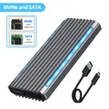Custodia SSD RGB M.2 in lega di alluminio NVME SATA Dual Protocol M.2 a USB Type C 3.1 adattatore SSD per NVME PCIE NGFF SATA M2 SSD Box