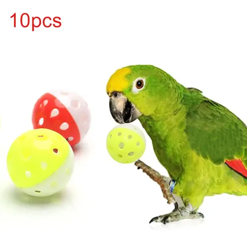 10 Stück hohle rollende Glocke Ball Haustier Vogel Spielzeug für Sittich Nymphen sittich Papagei Kau