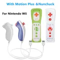 1 Set Motion plus Fernbedienung für Wii-Fernbedienung Gamepad mit Nunchuck-Controller für Nintendo