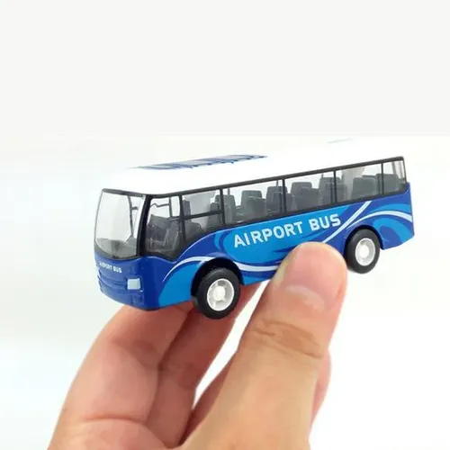 Legierung Spielzeug auto Flughafen Metall Pullback Bus Kinder pädagogische Kinder Geschenk Sand