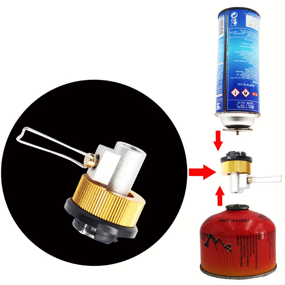Outdoor Camping Gas Adapter Ventil Herd Nachfüllen Adapter Gas Saver Plus Gas Konverter Shifter Nachfüllen Flache Tank Umwandlung Adapter Image