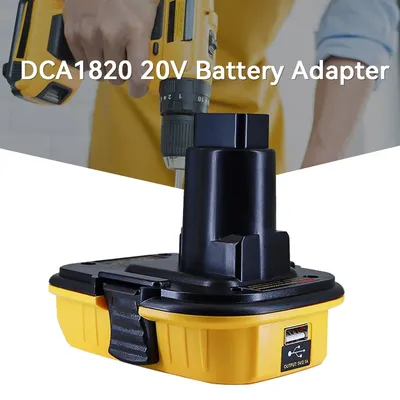 DCA1820 USB-Adapter für Dewalt 18 V-Werkzeuge. Konvertieren Sie Dewalt 20 V Lithium-Batterie in Dewalt 18 V NiCad NiMh Ersatzakku-Werkzeuge