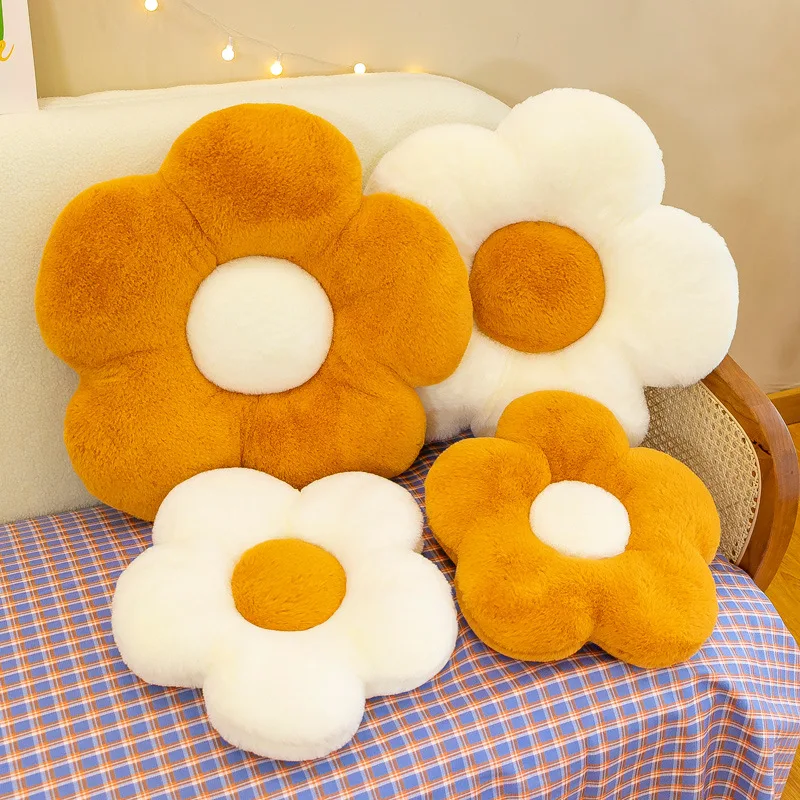 50cm ausgestopfte Gänseblümchen Blume Sitzkissen Sonnenblumen form Kinder Mädchen Schlafzimmer Sitzkissen Büroraum Dekor Sofa kissen Plüschtiere