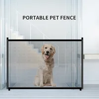 Pet Dog Gate Sicherheits gehäuse Genial Mesh Folding Dog Zaun für Haustier bedarf im Innen-und