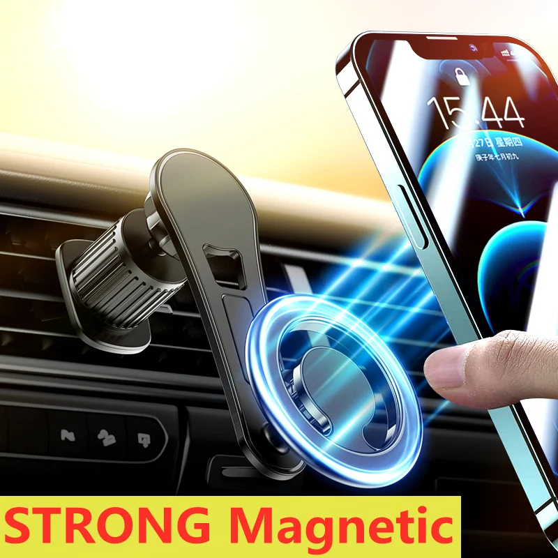 Magnetischer Autotelefonhalter, Ständer 2023 720, drehbar, Lüftungsschlitze, Magnet, Smartphone-Halterung für iPhone 14, 13, 12 Pro Max, Samsung Xiaomi Image
