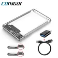 Custodia HDD SSD da 2,5 pollici SATA a USB 3.0/Tipo C Custodia per disco rigido esterno trasparente Supporto UASP SATA III per laptop
