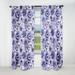 Designart "White And Purple Lavender Persian Paisleys" Paisley Blackout Curtain Panel 84 Inches