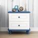 Wooden Nightstand with Two Drawers for Kids