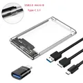 Custodia per disco rigido esterno USB 3.0/Type C per HDD SATA da 2,5 pollici e SSD Custodia per