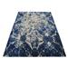 Shahbanu Rugs Millennium Blue, Modern Abstract Galaxy Design, Wool and Silk, Hand Knotted, Oriental Rug (6'x9'1") - 6' x 9'1"