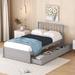 Modern Design Wooden Platform Bed with 2 Drawers