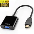Adattatore HD 1080P compatibile HDMI a VGA Convertitore cavo VGA analogico digitale compatibile HDMI maschio a femmina per PC Laptop Tablet