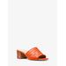 Michael Kors Ingrid Woven Leather Mule Orange 7