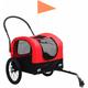 Berkfield Home - Mayfair 2-in-1 Pet Bike Trailer & Jogging Stroller Red and Black