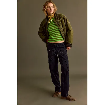 Tahiti Cargo Trousers at Free People in Jet Black, Size: XL