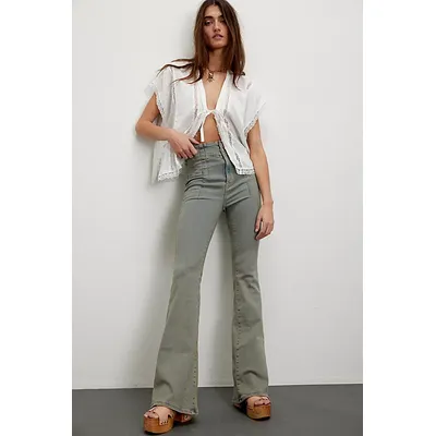 We The Free Jayde Flare Jeans at Free People in Neptune, Size: 24