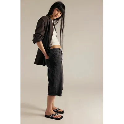 We The Free Jam Session Relaxed Capri Jeans at Free People in Rocksteady, Size: 28