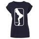 T-Shirt MERCHCODE "Merchcode Damen Ladies Layla Dance X T-Shirt" Gr. XL, blau (navy) Herren Shirts T-Shirts