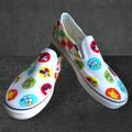 Vans Shoes | Disney Vans Character Button Slip-On Wdw 50th Anniversary Men 9/Women 11 | Color: Red/White | Size: 9