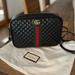 Gucci Bags | Gucci Black Crossbody Bag Quilted Leather Gg Logo Small Trapuntata - Excellent | Color: Black | Size: Os