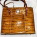 Dooney & Bourke Bags | Dooney & Bourke Croc Embossed Leather Tote Lg Shoulder Bag Cognac Brown | Color: Brown | Size: Os