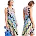 Anthropologie Dresses | Anthropologie Kenzie Mod Print Sleeveless Asymmetrical Hem Dress Size 2 | Color: Blue/Pink | Size: 2