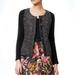 Anthropologie Jackets & Coats | Anthropologie Cartonnier Glimmer Tweed Jacket Blazer Size Medium | Color: Black/Gray | Size: M